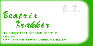 beatrix krakker business card